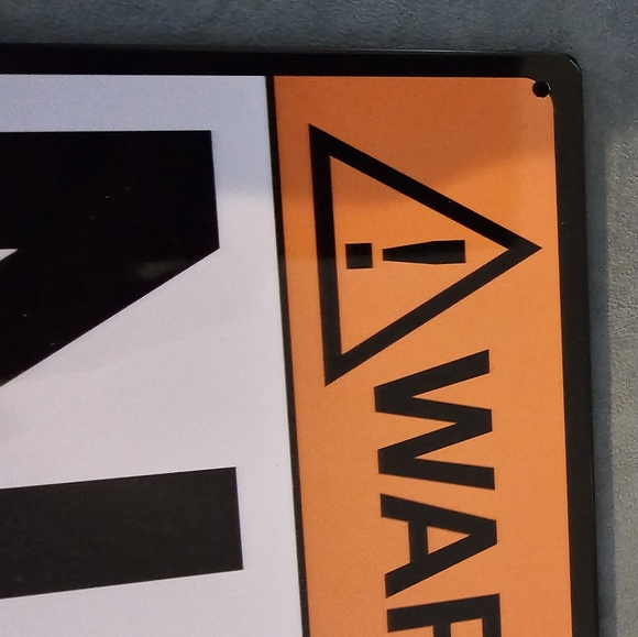 Tin Sign "warning no stupid people beyond this point" 8.5 x 11.5 inches - Picture 5 of 7